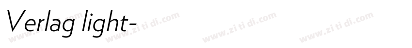 Verlag light字体转换